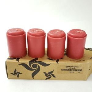 Four Sugared Pomegranate Scented Votive Candles